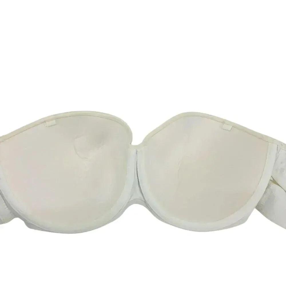 Victoria's Secret Body by White Strapless Bra Lace Accent 36D